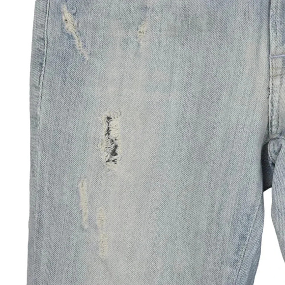 NWT Vintage Guess Flare Jeans Distress Light Wash Wide Leg Low Rise Size 29 - Picture 5 of 11